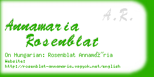 annamaria rosenblat business card